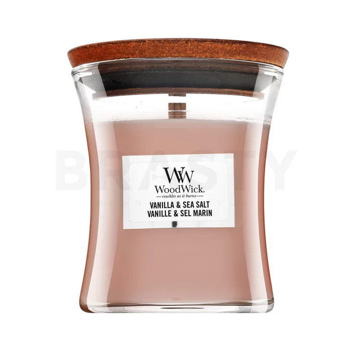 Woodwick Vanilla & Sea Salt candela profumata 85 g