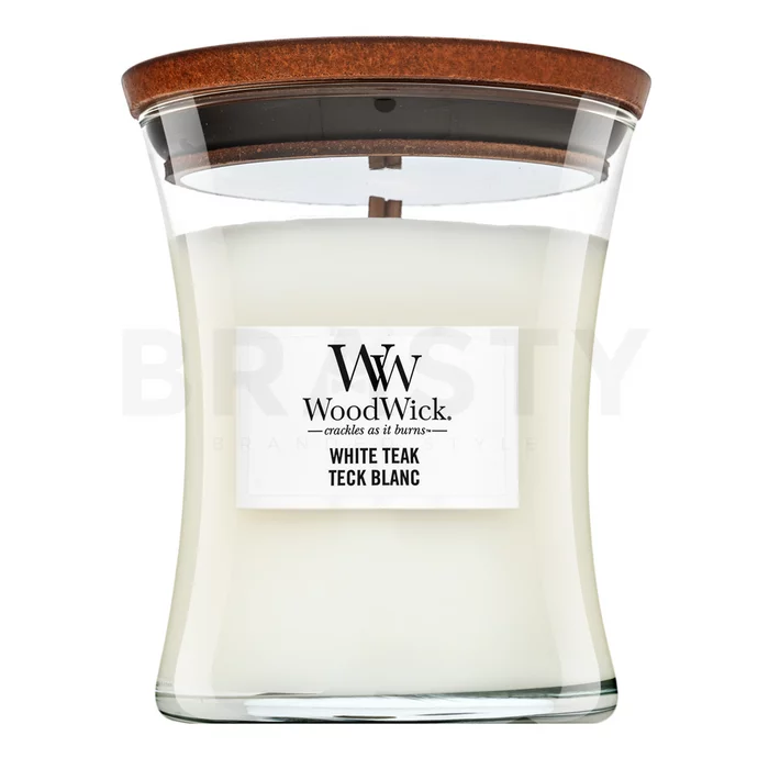 Woodwick White Teak Duftkerze 275 g
