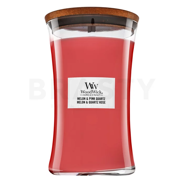 Woodwick Melon & Pink Quartz geurkaars 610 g