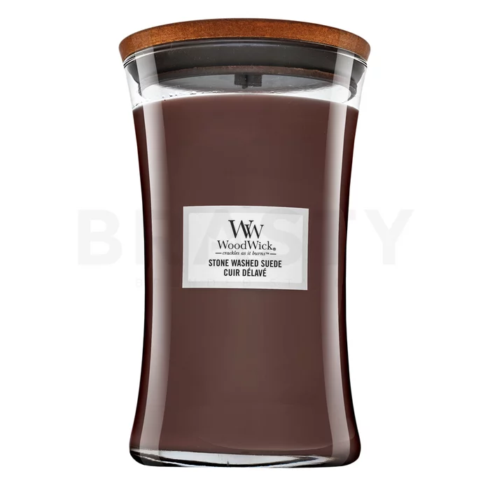 Woodwick Stone Washed Suede geurkaars 610 g