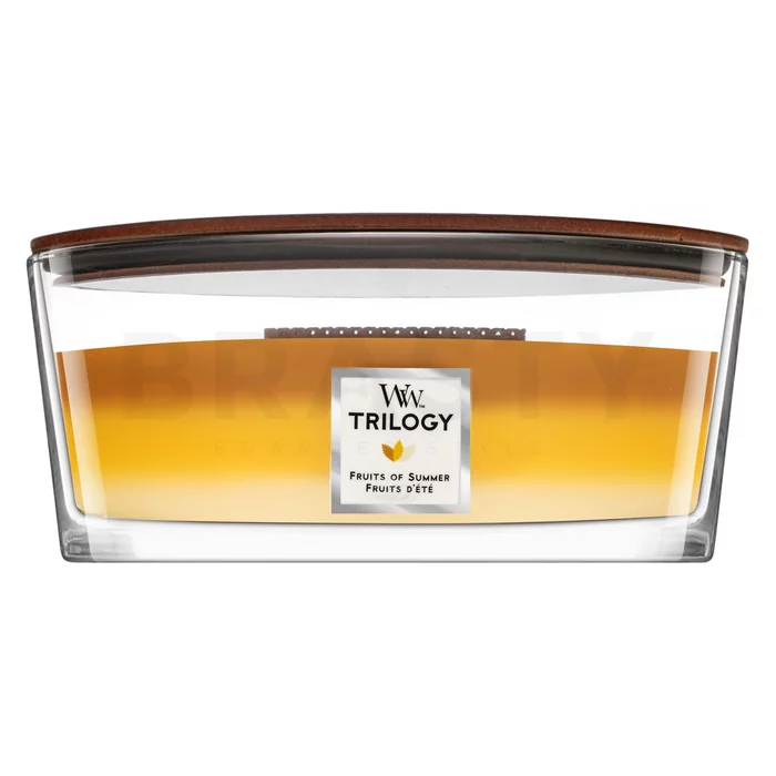 Woodwick Trilogy Fruits of Summer geurkaars 453,6 g