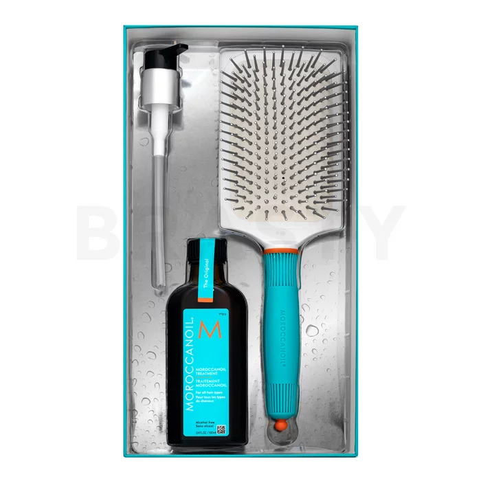 Moroccanoil Treatment & Brush Set zestaw podarunkowy do wszystkich rodzajów włosów 100 ml
