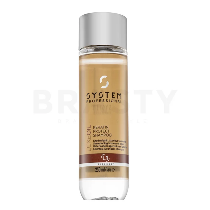 System Professional LuxeOil Keratin Protect Shampoo erősítő sampon sérült hajra 250 ml
