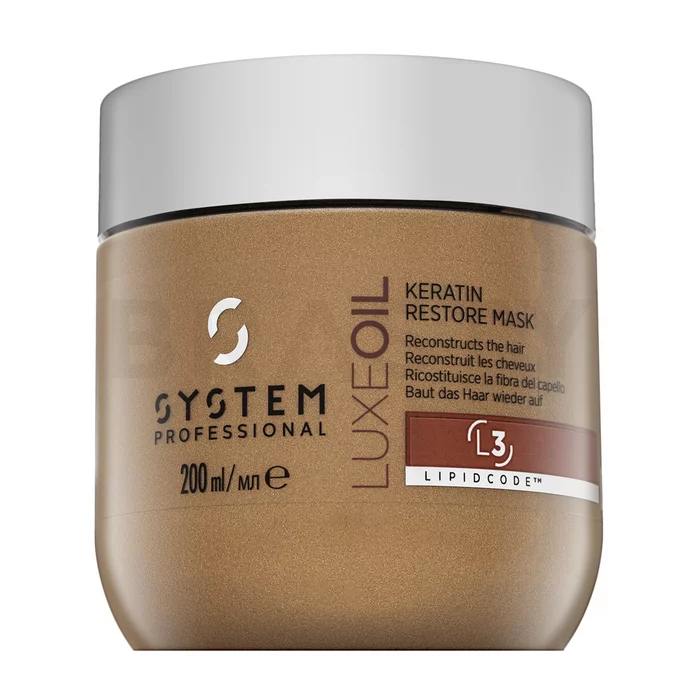 System Professional LuxeOil Keratin Restore Mask mască pentru întărire pentru păr deteriorat 200 ml