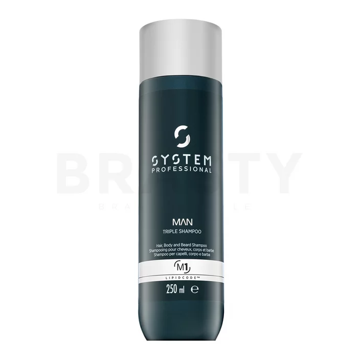 System Professional Man Triple Shampoo Šampon 3v1 250 ml