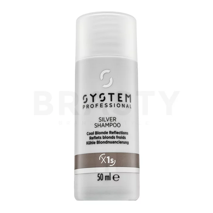 System Professional Silver Shampoo sampon neutralizant pentru păr blond platinat si grizonat 50 ml