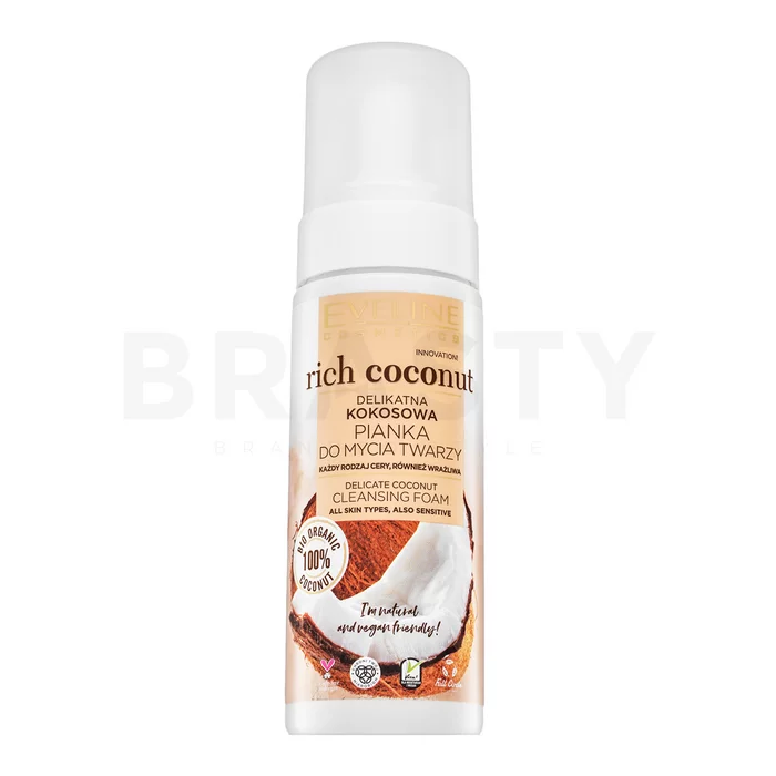 Eveline Rich Coconut Cleansing Foam schiuma detergente per tutti i tipi di pelle 150 ml