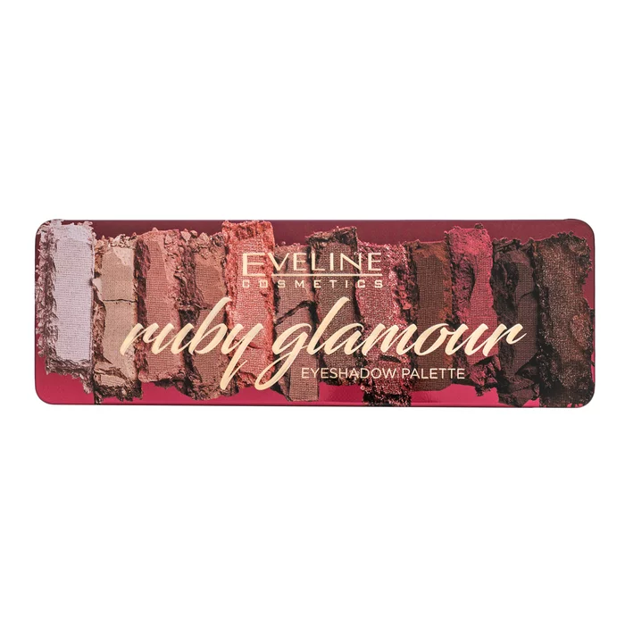 Eveline Ruby Glamour Palette paleta sjenila 12 g
