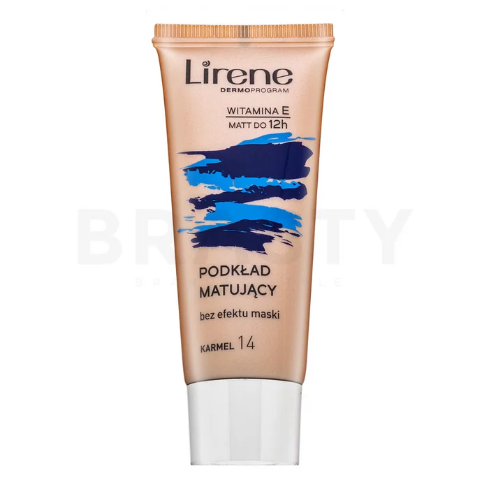 Lirene Nature Matte Fluid Make-up – Fluid mit mattierender Wirkung 14 Caramel 30 ml
