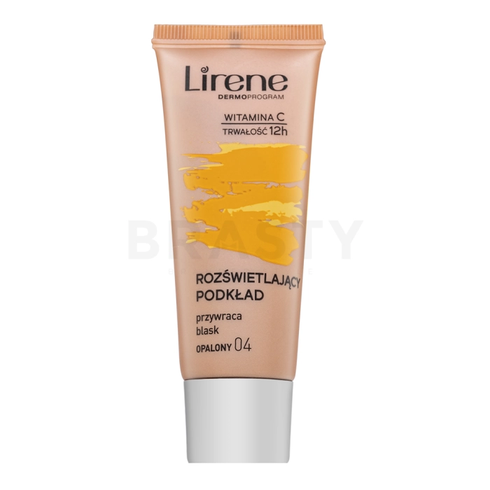 Lirene Brightening Fluid with Vitamin C make-up fluid pentru uniformizarea culorii tenului 04 Tanned 30 ml