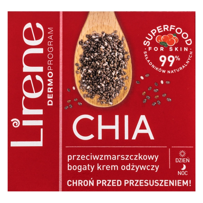 Lirene negovalna krema Superfood Rich Cream Chia 50 ml