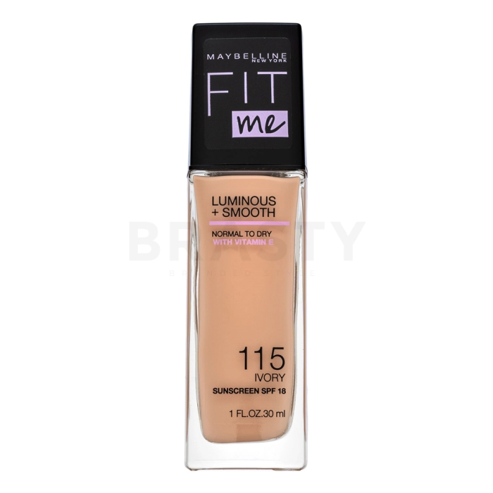 Maybelline Fit Me! Luminous + Smooth Foundation течен фон дьо тен за уеднаквена и изсветлена кожа 115 Ivory 30 ml