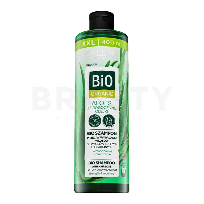 Eveline Bio Organic Aloes Bio Shampoo shampoo naturale per capelli secchi e fragili 400 ml