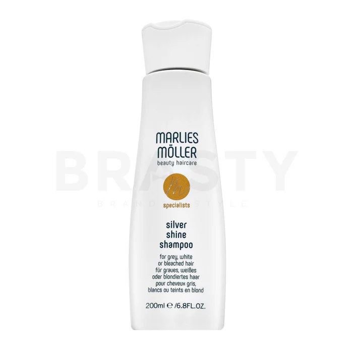 Marlies Möller Specialists Silver Shine Shampoo Voedende Shampoo voor platinablond en grijs haar 200 ml