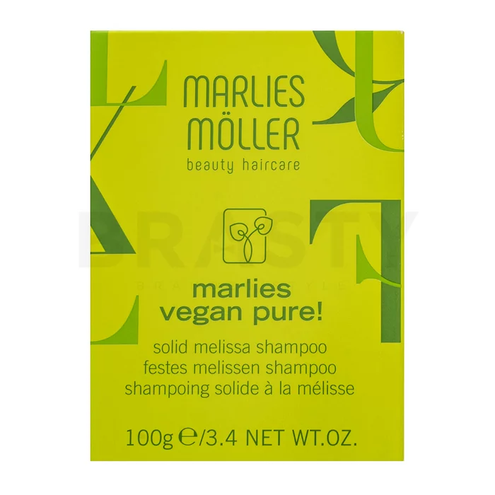 Marlies Möller Marlies Vegan Pure! Solid Melissa Shampoo szilárd sampon tápláló hatással 100 g