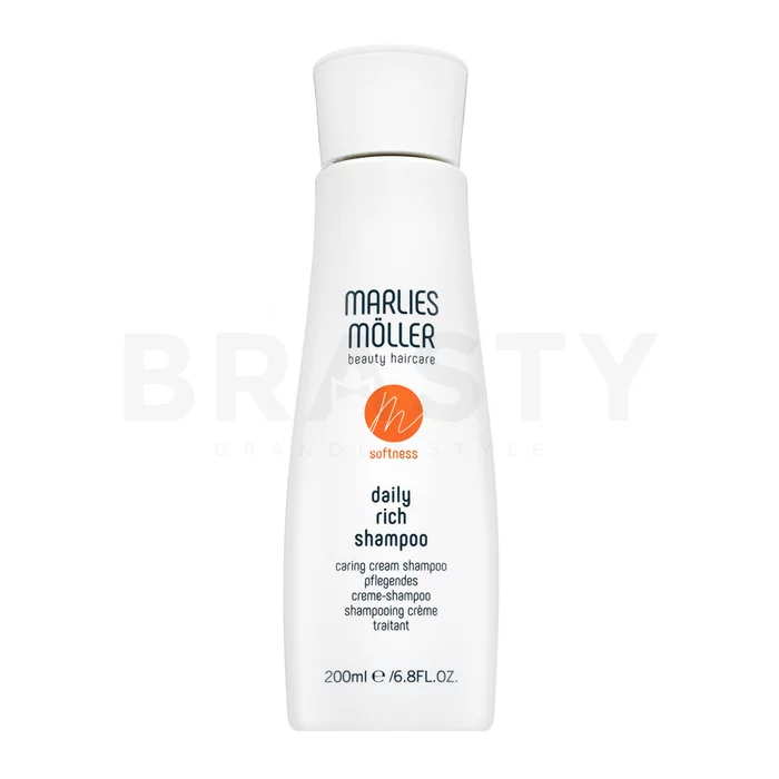 Marlies Möller Softness Daily Rich Shampoo hajsimító sampon rakoncátlan és sérült hajra 200 ml