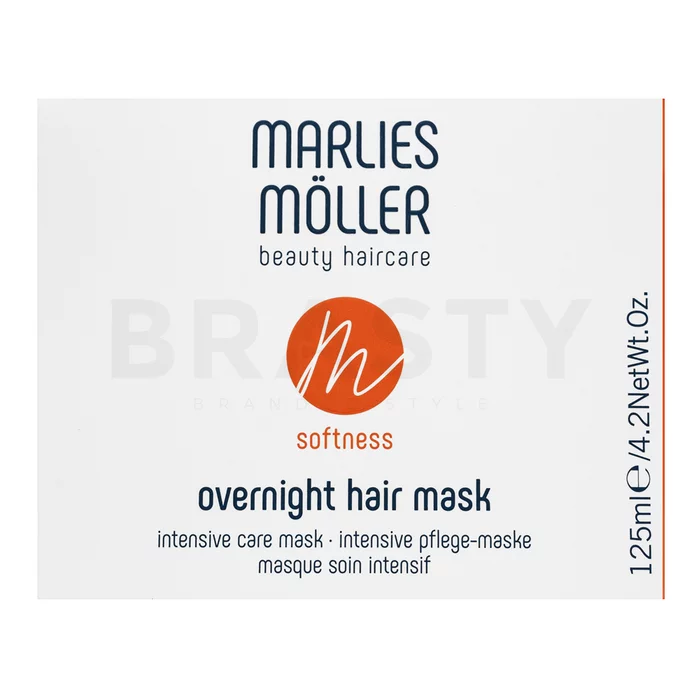 Marlies Möller Softness Overnight Hair Mask нощна овлажняваща маска За гладка и лъскава коса 125 ml