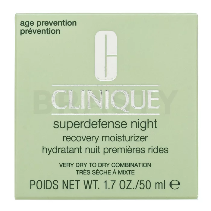 Clinique Superdefense Night siero facciale notturno Superdefense Night Recovery Moisturizer 1/2 Very Dry To Dry 50 ml