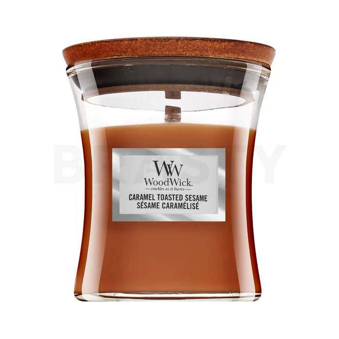 Woodwick Caramel Toasted Sesame geurkaars 85 g