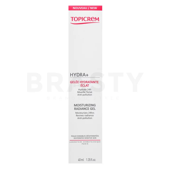Topicrem HYDRA+ Moisturizing Radiance Gel gezichtsgel met hydraterend effect 40 ml