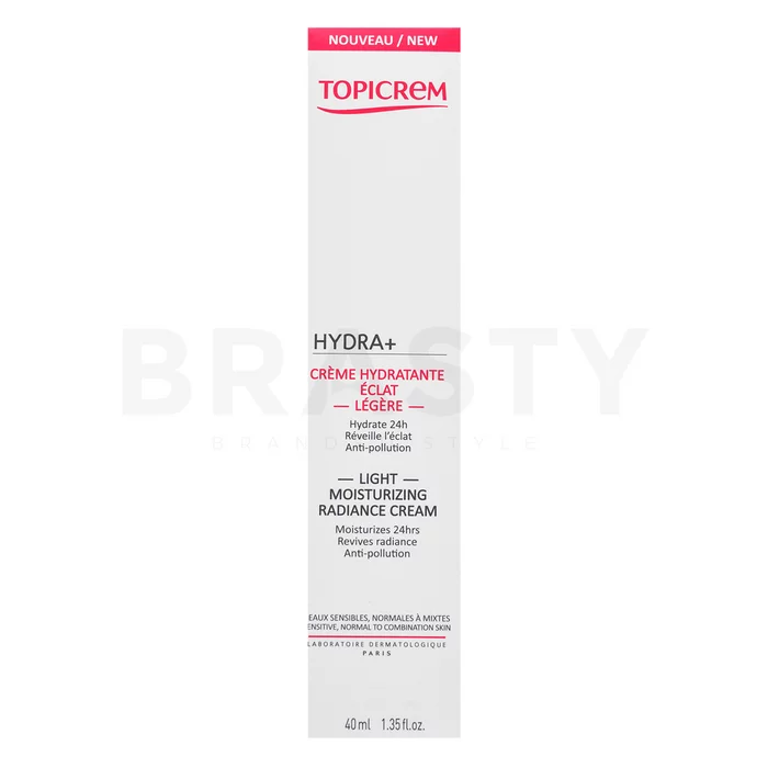 Topicrem HYDRA+ Light Moisturizing Radiance Cream arc krém hidratáló hatású 40 ml
