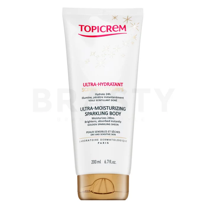 Topicrem Ultra-Moisturizing Sparkling Body Hydratations-Körpermilch mit Glitzer 200 ml