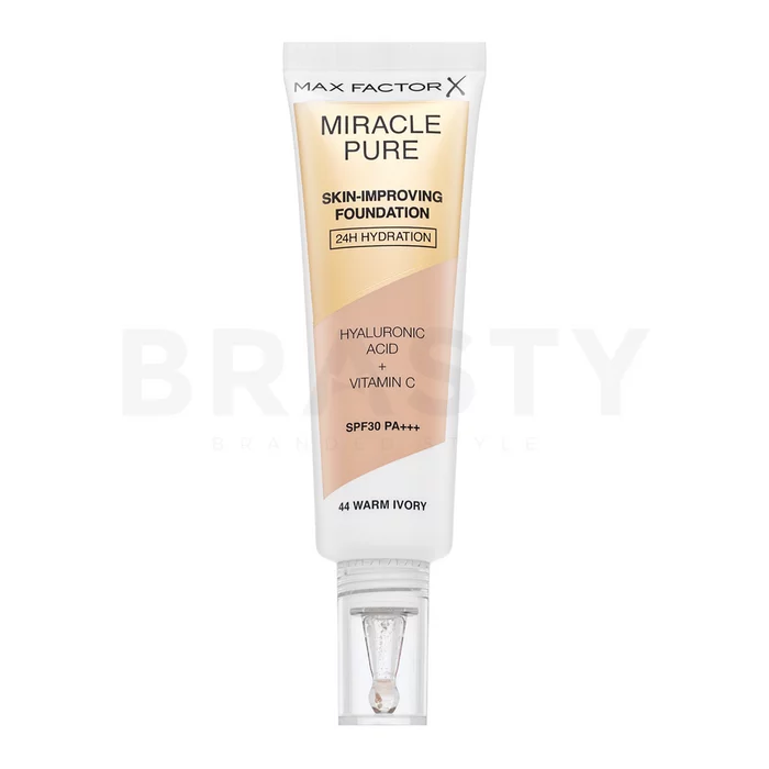 Max Factor Miracle Pure Skin-Improving Foundation langhoudende make-up met hydraterend effect 44 Warm Ivory 30 ml