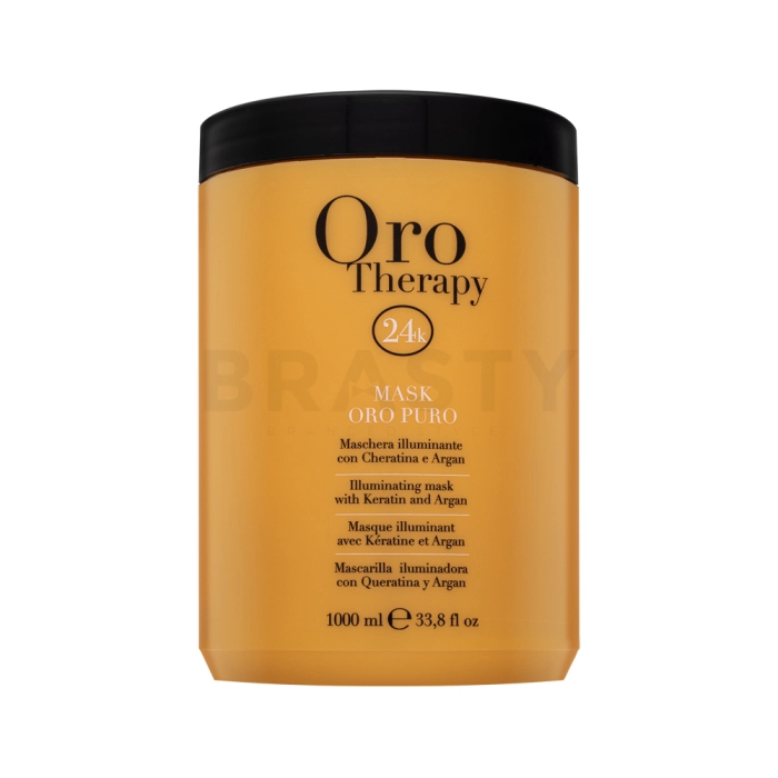 Fanola Oro Therapy Oro Puro Illuminating Mask odżywcza maska do włosów bez połysku DAMAGE BOX 1000 ml