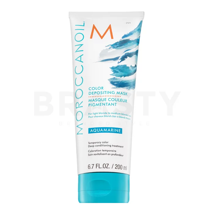 Moroccanoil Color Depositing Mask mască hrănitoare cu pigmenți colorați Aquamarine 200 ml