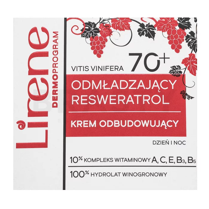 Lirene Resveratol Rebuilding Cream 70+ Tápláló krém ráncok ellen 50 ml