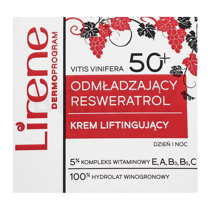 Lirene Resveratol Lifting Cream 50+ Feszesítő szilárdító krém ráncok ellen 50 ml