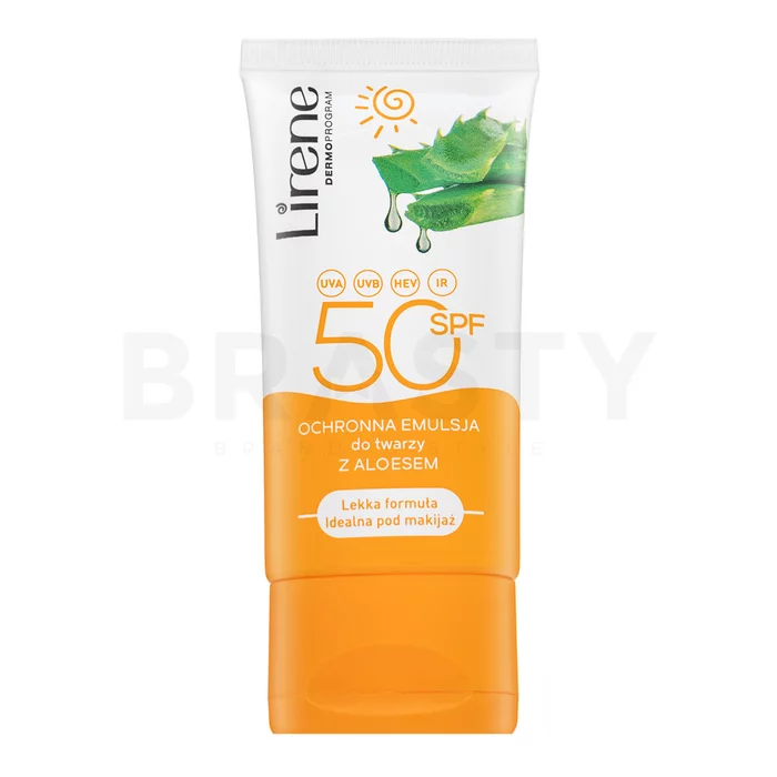 Lirene Protective Face Emulsion SPF50 crema abbronzante per il viso 50 ml