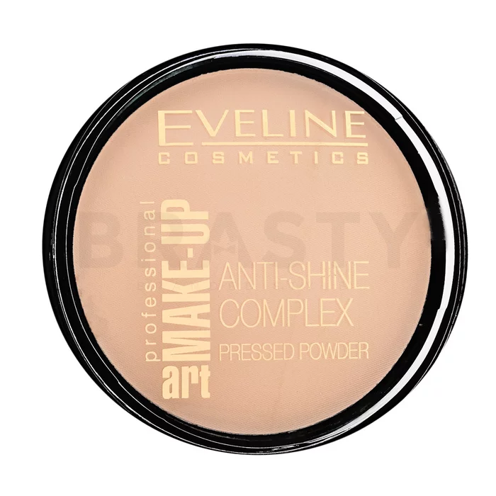 Eveline Make-Up Art Anti-Shine Complex Pressed Powder powder for unified and lightened skin 33 Golden Sand 14 g
