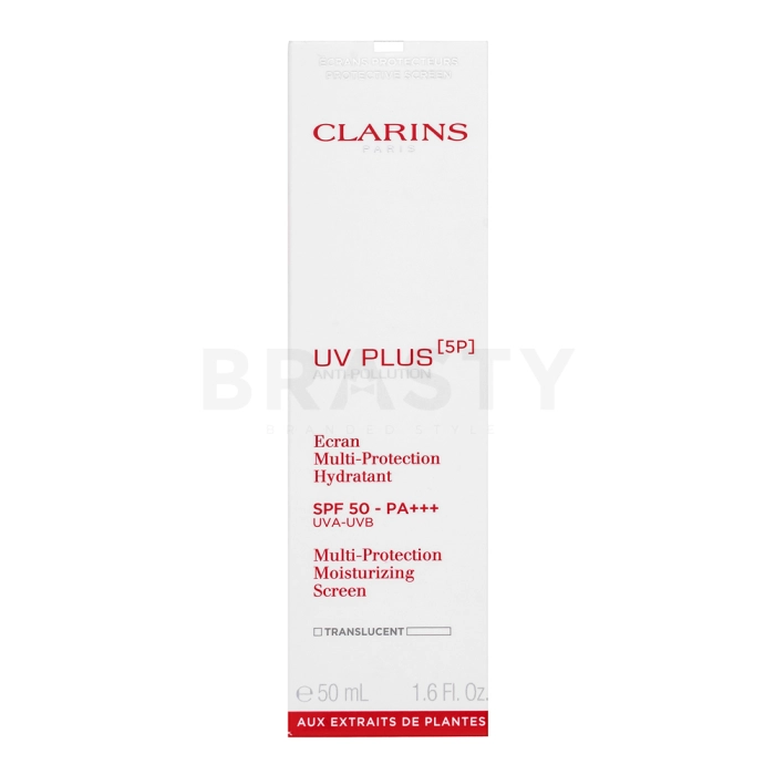 Clarins UV Plus vlažilna in zaščitna tekočina Anti-Pollution Multi-Protection Moisturizing Screen Translucent 50 ml