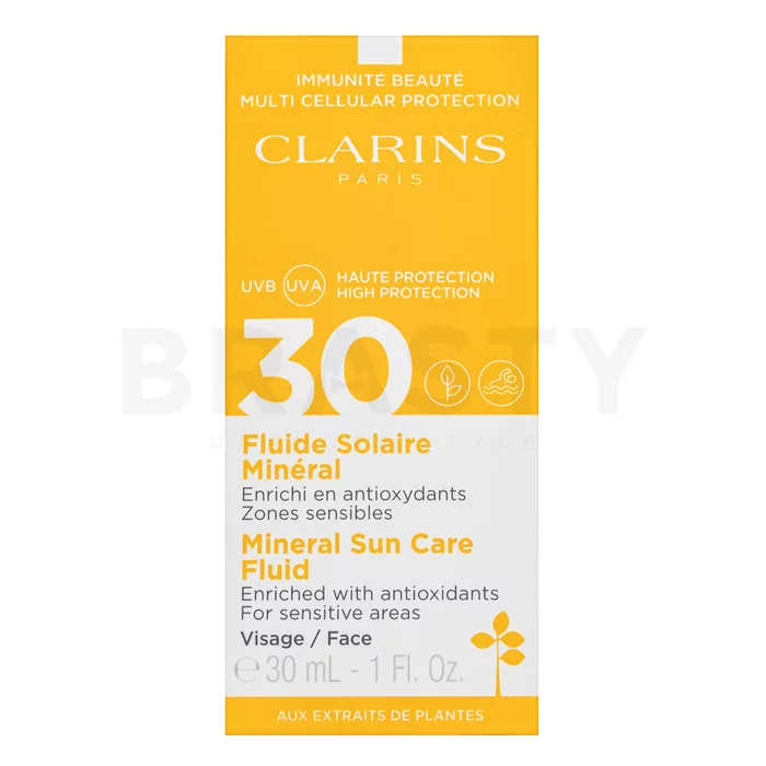 Clarins Sun Care zaščita pred soncem Mineral Fluid SPF30 Face 30 ml