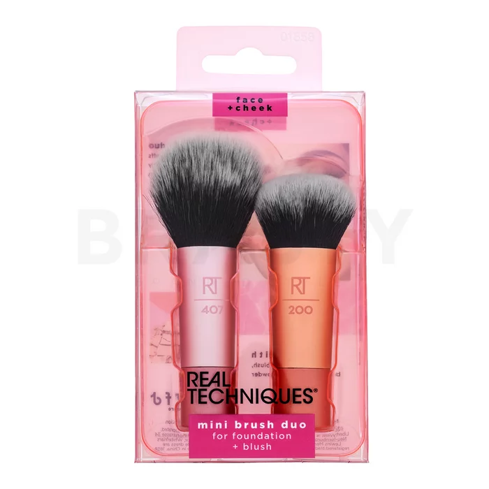 Real Techniques Mini Foundation & Blush Brush Duo zestaw pędzli