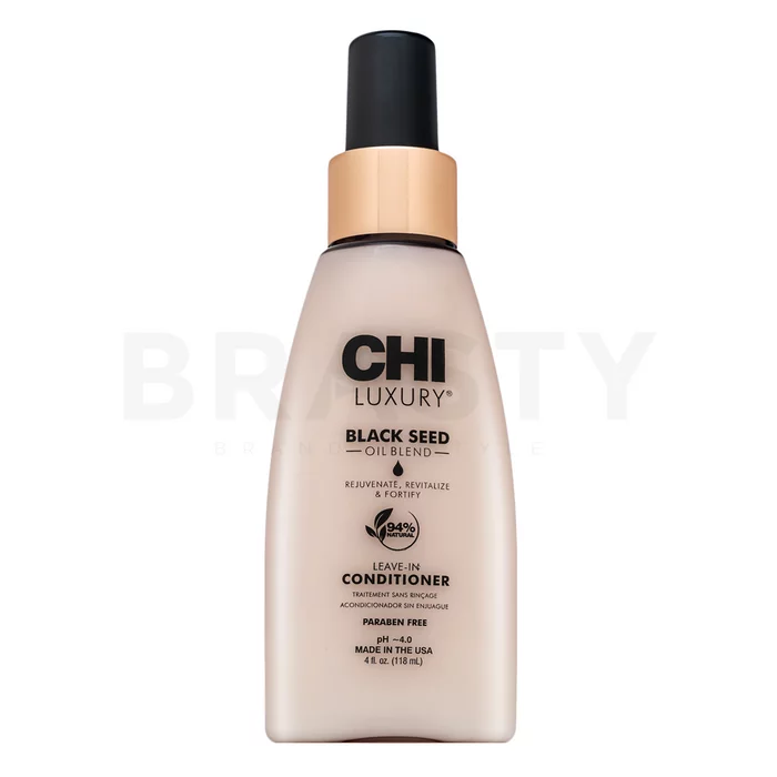 CHI Luxury Black Seed Oil Leave-In Conditioner balzam brez izpiranja za mehke in sijoče lase 118 ml