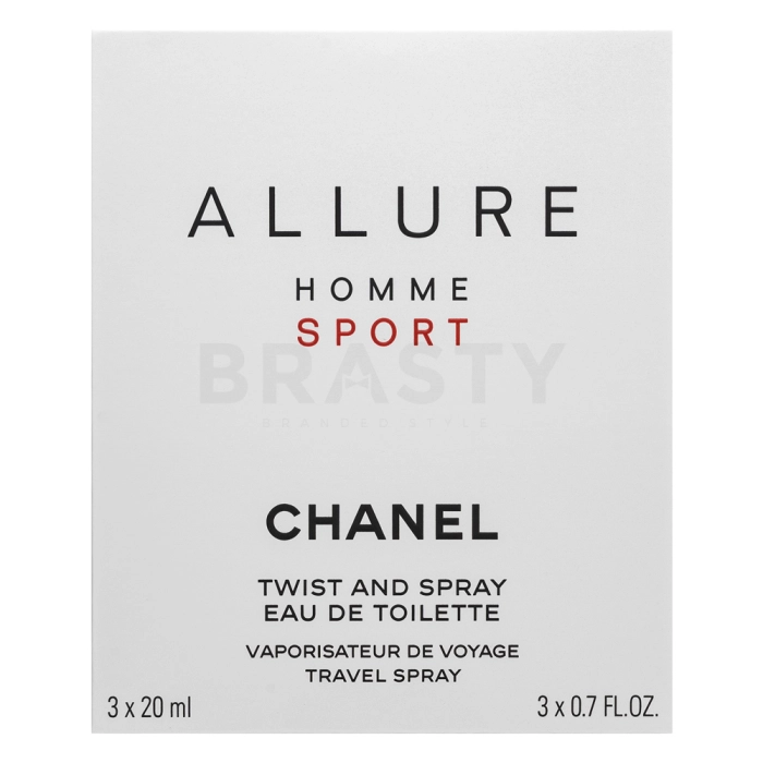 Chanel Allure Homme Sport - Refillable toaletna voda za muškarce 3 x 20 ml