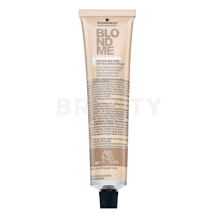 Schwarzkopf Professional BlondMe Bond Enforcing Lift & Blend Crema Para aclarar el cabello Ash 60 ml