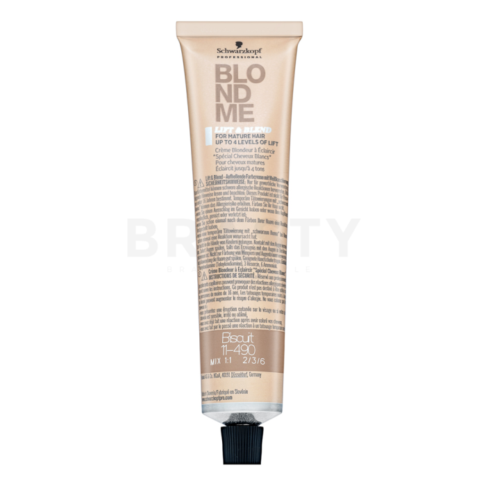 Schwarzkopf Professional BlondMe Bond Enforcing Lift & Blend Crema Para aclarar el cabello Bisquit 60 ml