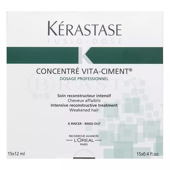 Kérastase Fusio-Dose Concentré Vita-Ciment Intensive Reconstr kuracja do włosów osłabionych 15 x 12 ml