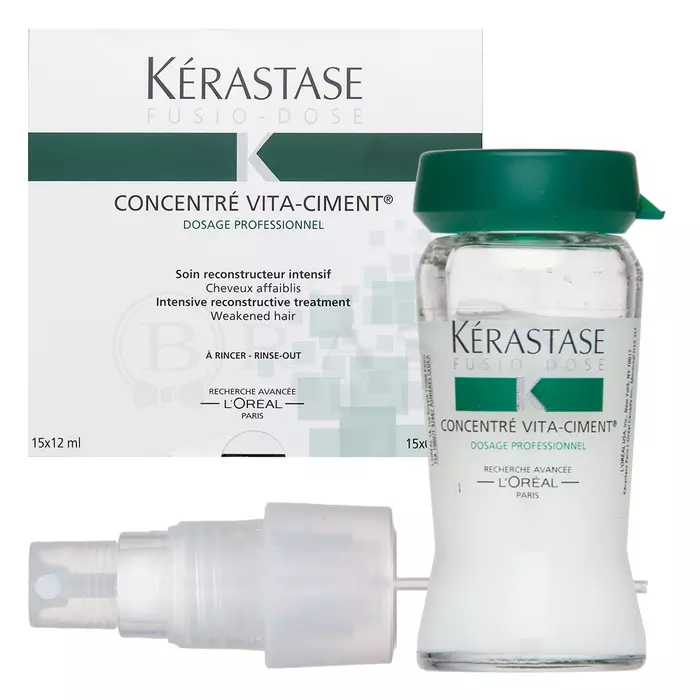 Kérastase Fusio-Dose Concentré Vita-Ciment Intensive Reconstr kuracja do włosów osłabionych 15 x 12 ml