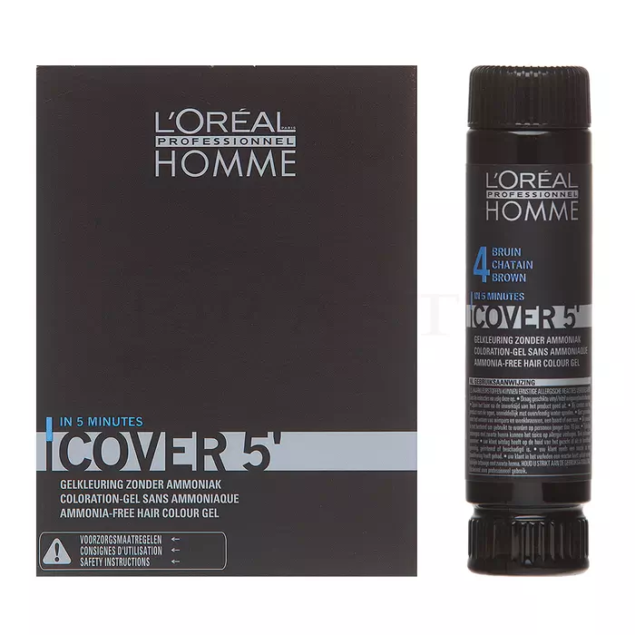 L´Oréal Professionnel Homme Cover 5 hajfesték No. 4 Medium Brown 3 x 50 ml