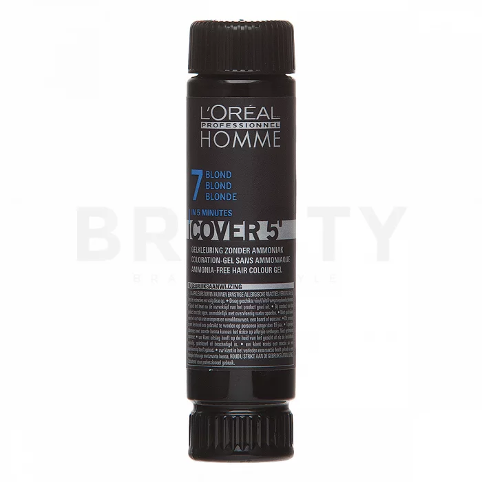 L´Oréal Professionnel Homme Cover 5 farba do włosów No. 7 Medium Blond 3 x 50 ml