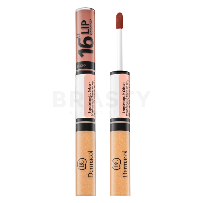 Dermacol 16H Lip Colour dlhotrvajúca dvojfázová farba a lesk na pery No. 32 7,1 ml