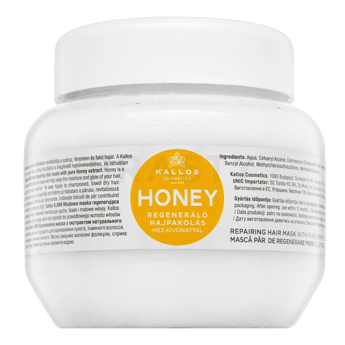 Kallos Honey Repairing Hair Mask voedend masker voor droog en beschadigd haar 275 ml