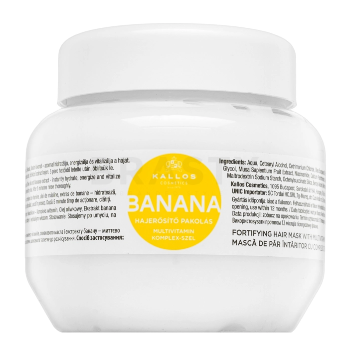 Kallos Banana Fortifying Hair Mask versterkend masker voor verzwakt haar 275 ml
