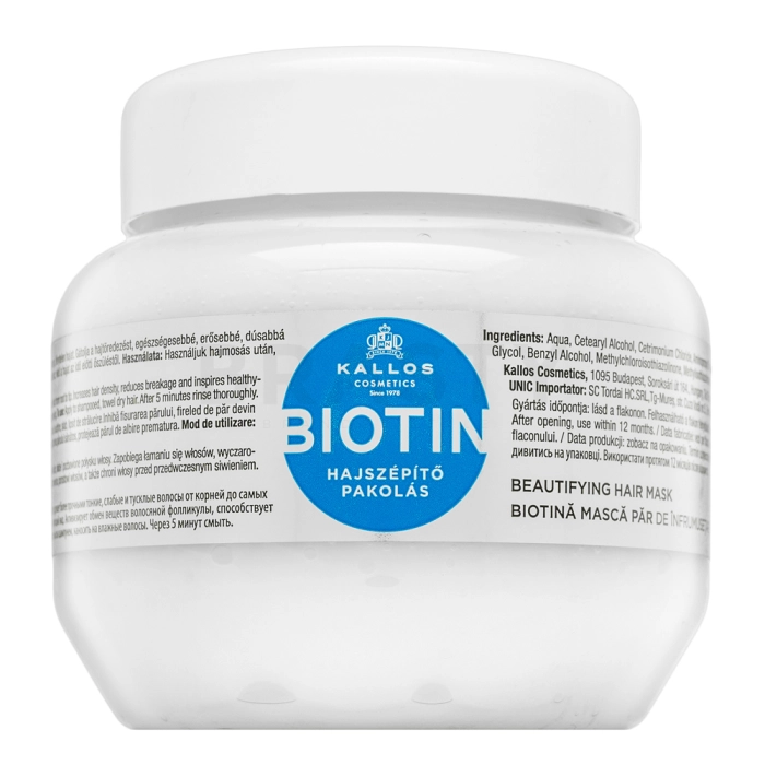 Kallos Biotin Beautifying Hair Mask versterkend masker voor verzwakt haar 275 ml