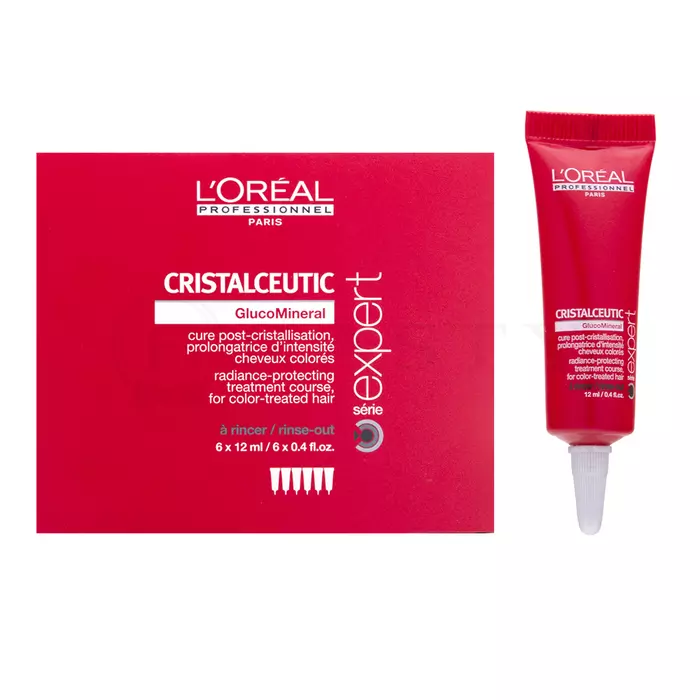 L´Oréal Professionnel Série Expert Cristalceutic Radiance-Protecting Treatment haarbehandeling voor gekleurd haar 6 x 12 ml
