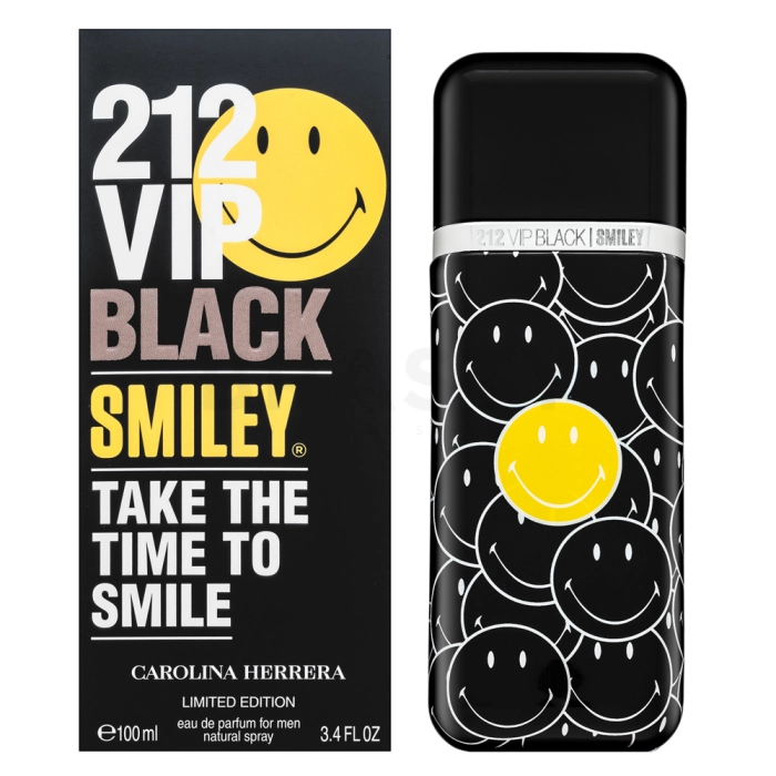 Carolina Herrera 212 VIP Black Smiley Limited Edition Eau de Parfum bărbați 100 ml